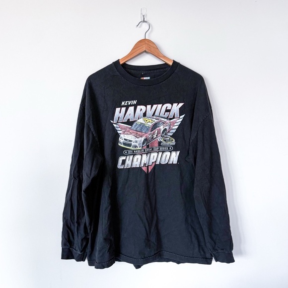 3/$20⚡️ NASCAR Kevin Harvick Champion Long Sleeve Crewneck T-Shirt Tee Car - Picture 1 of 13